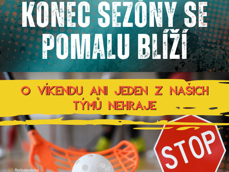 🛑 O víkendu máme volno,  konec sezóny se blíží!
